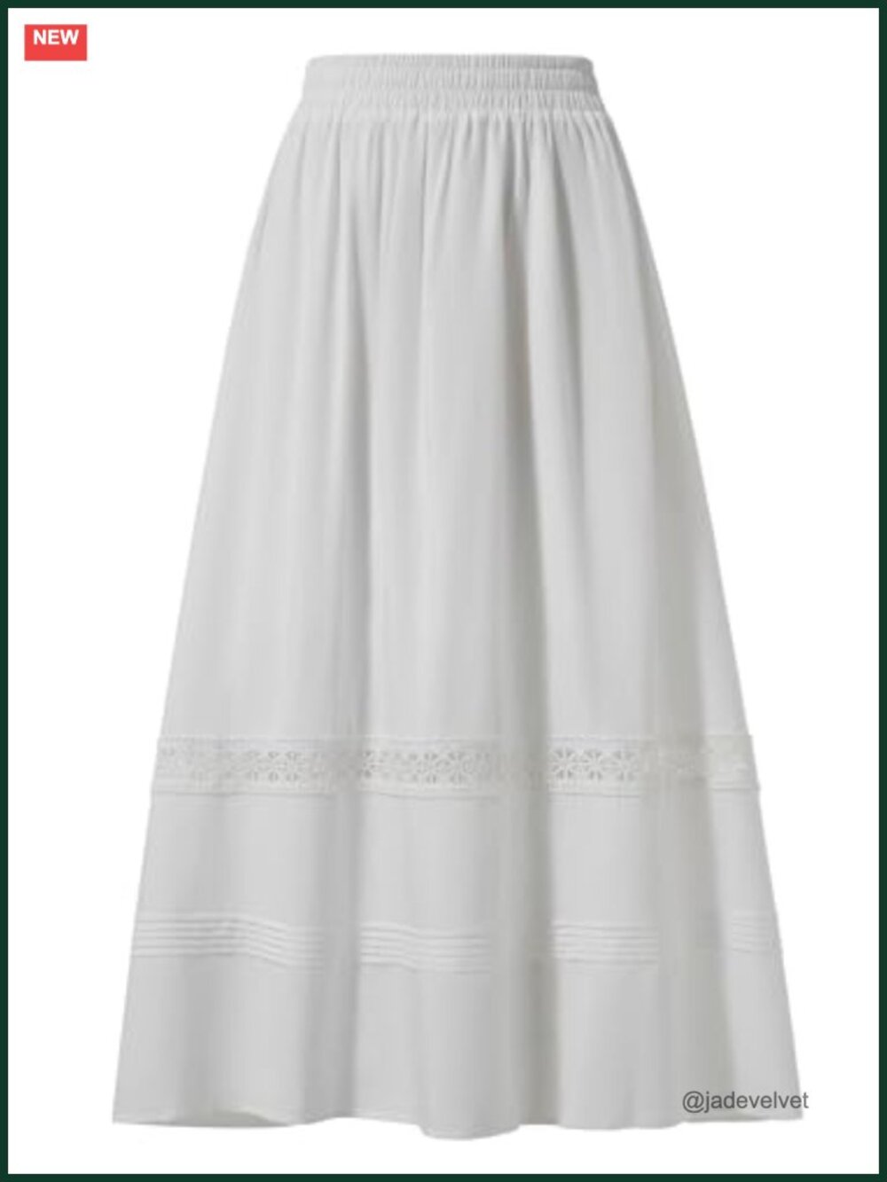 Boho Tiered Maxi Skirt High Waisted Renaissance Lace Long Skirt with Pockets - Picture 1 of 6